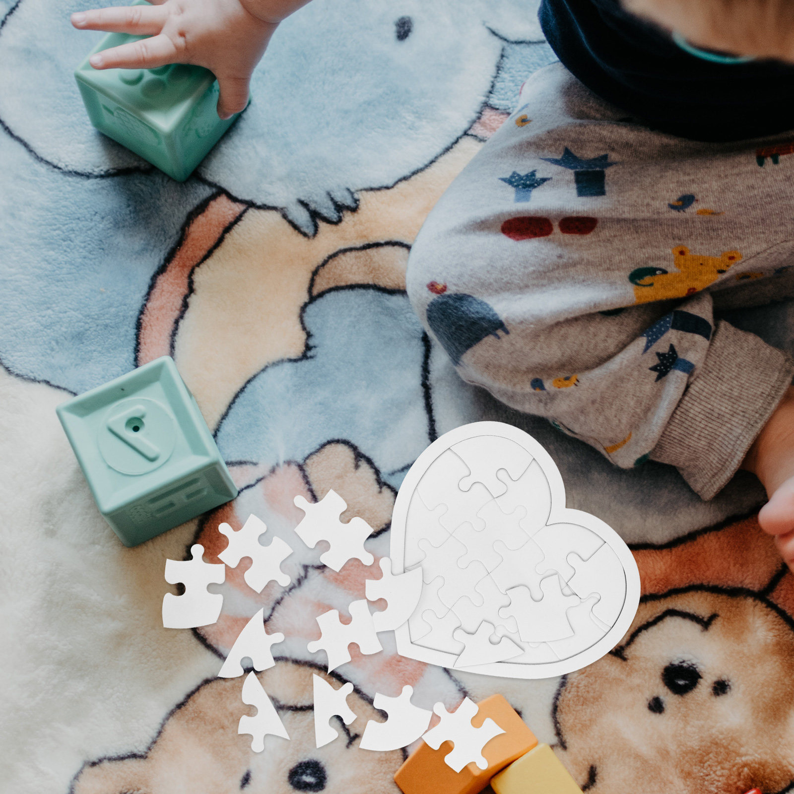 10Pcs Blank Kid DIY Puzzles Wh - Puzzle Blank White のレビューと価格