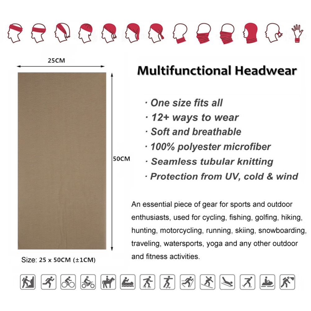 Sun Protective Tube Scarf 9.8' - Bandana Blank White のレビューと価格