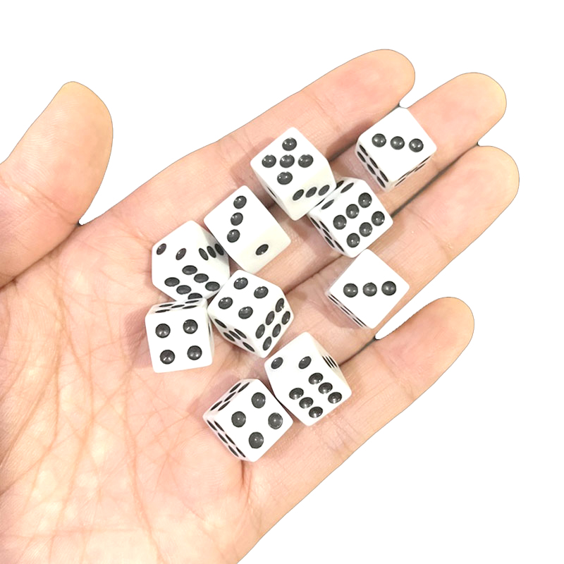Wholesale 1000pcs Dots Dice 10 - Puzzle Blank White のレビューと価格