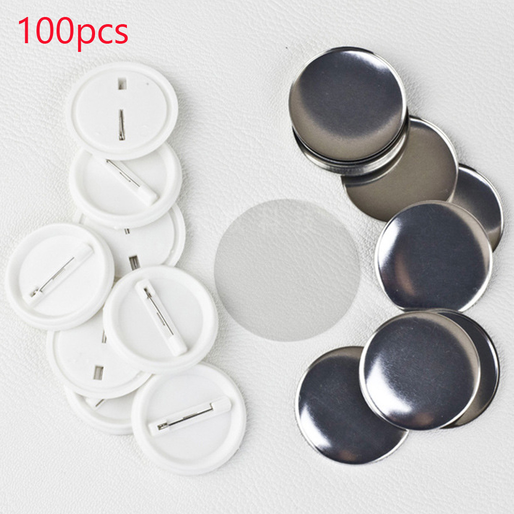 100Pcs/set Plastic Blank Badge - Button Badge Blank のレビューと価格