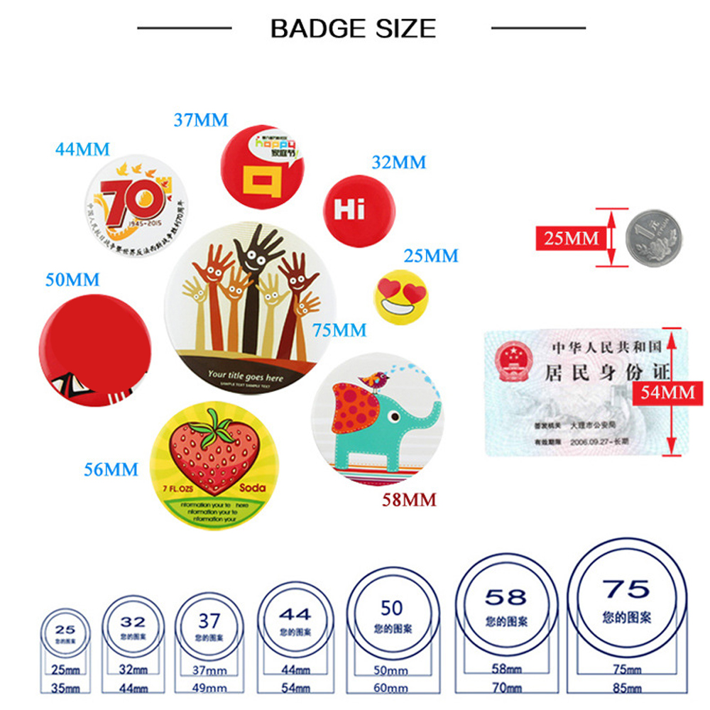 100Pcs/set Plastic Blank Badge - Button Badge Blank のレビューと価格