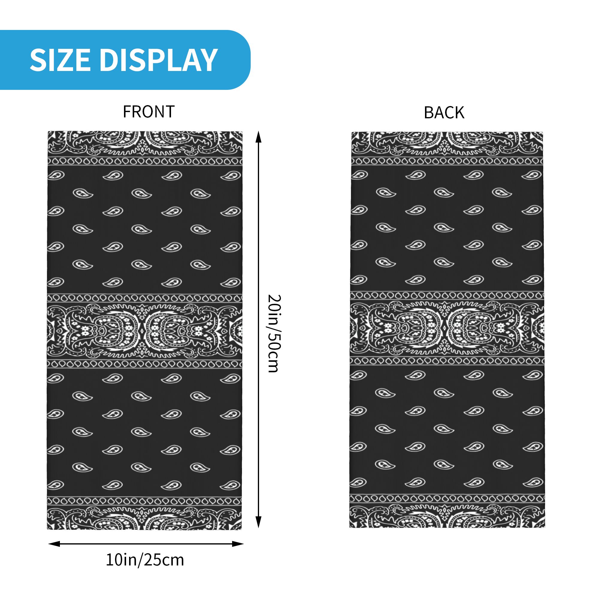 Custom Black and White Bandana - Bandana Blank White のレビューと価格
