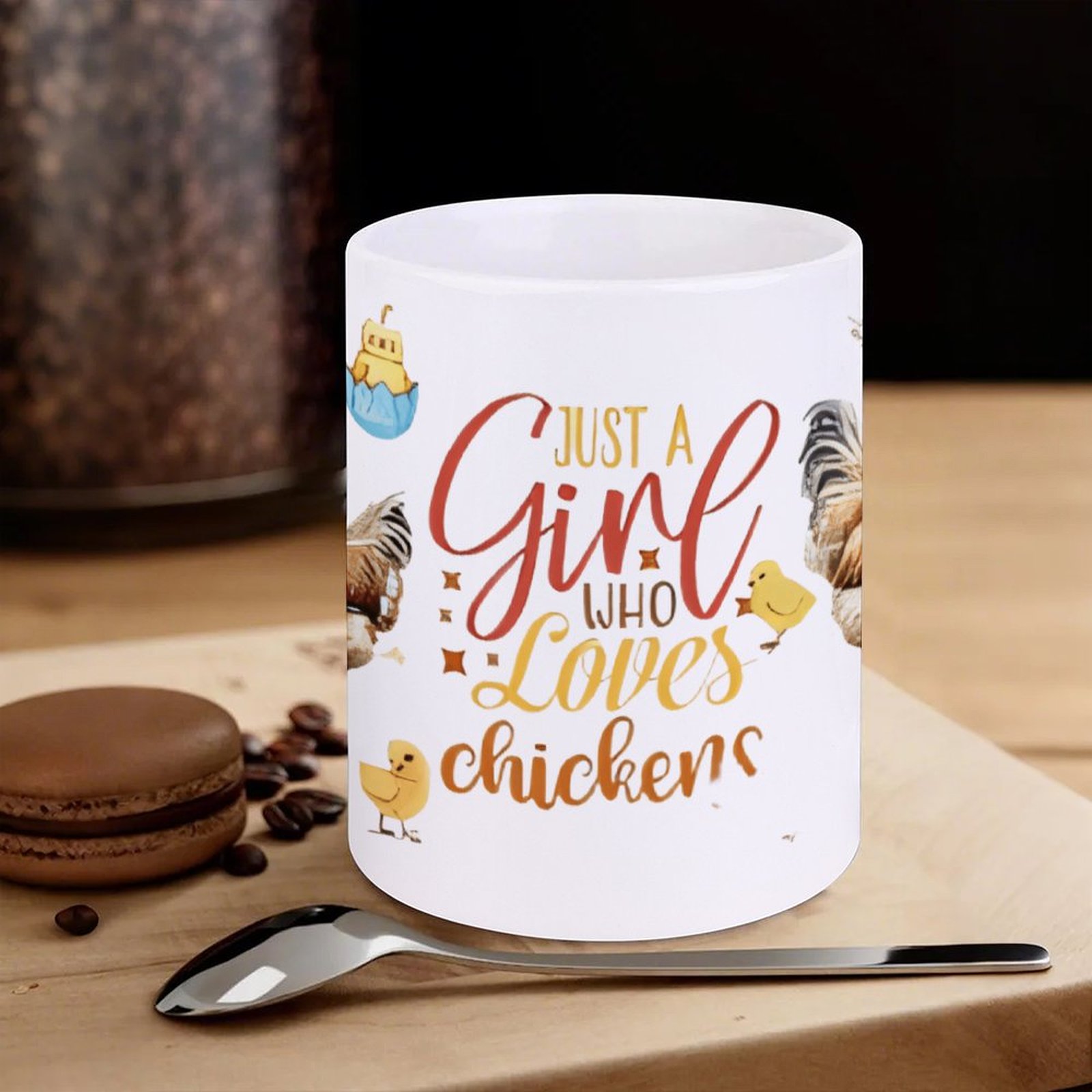 Just A Girl Who Loves Chickens - Sublimation Mug White のレビューと価格