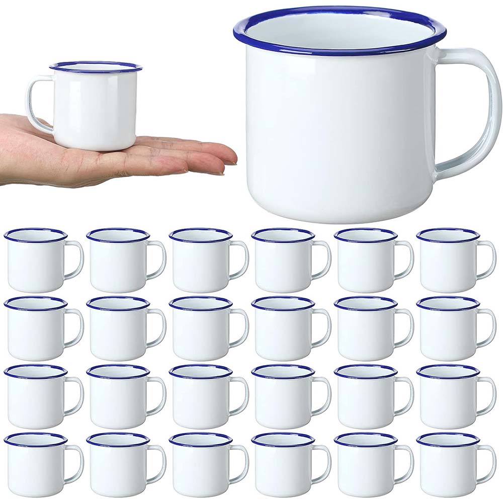 Mini Enamel Camping Coffee Mug - Sublimation Mug White のレビューと価格