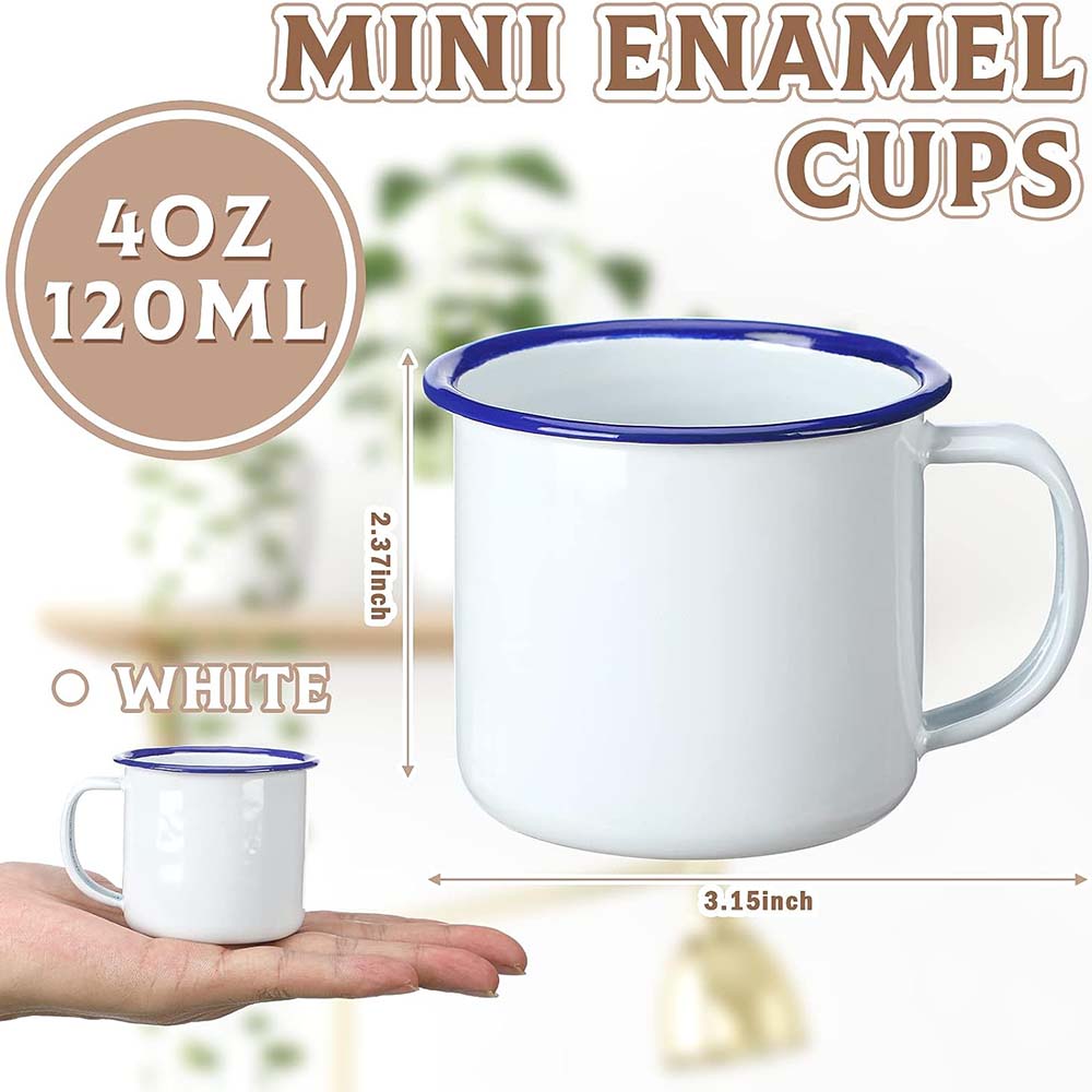 Mini Enamel Camping Coffee Mug - Sublimation Mug White のレビューと価格