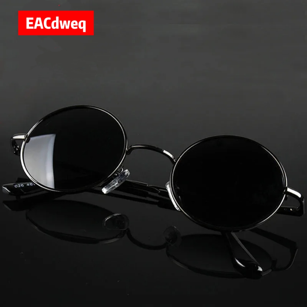 Retro Vintage Round Sunglasses - Metal Photo Panel のレビューと価格